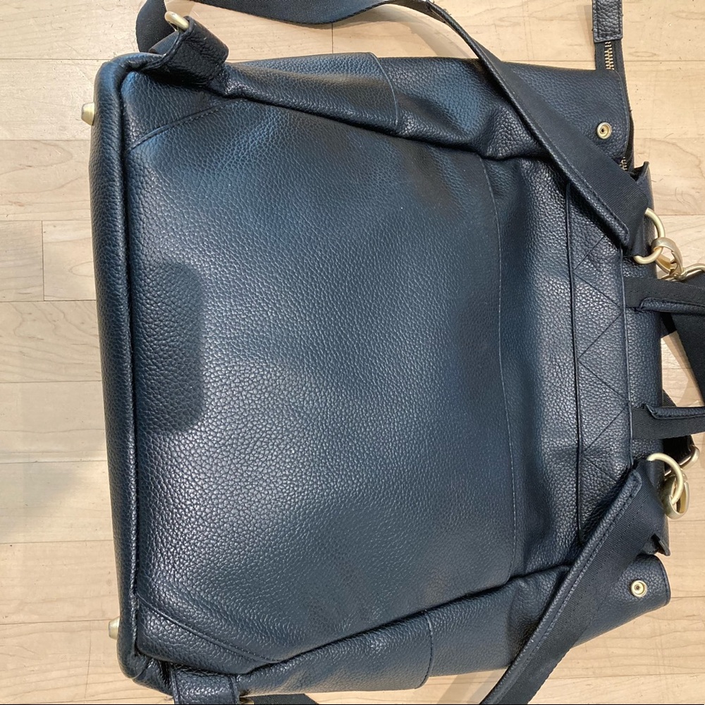 Freshly Picked Backpack Diaper Bag w Shoulder Strap - Black Vegan Leather